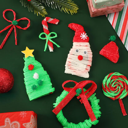 UPINS Wiki Sticks,  Christmas Wax Craft Sticks Red Green White Bendable Sticky Wax Yarn Sticks With Storage Bag For DIY School Project Art Craft Supplies Visit The UPINS Store,Amazon Is Banned